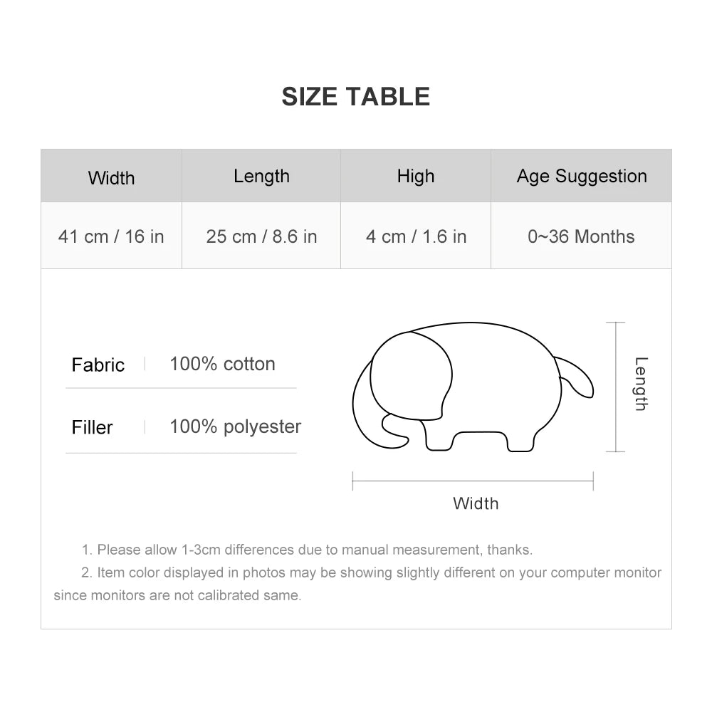 Baby Bliss Elephant Pillow Bunnito