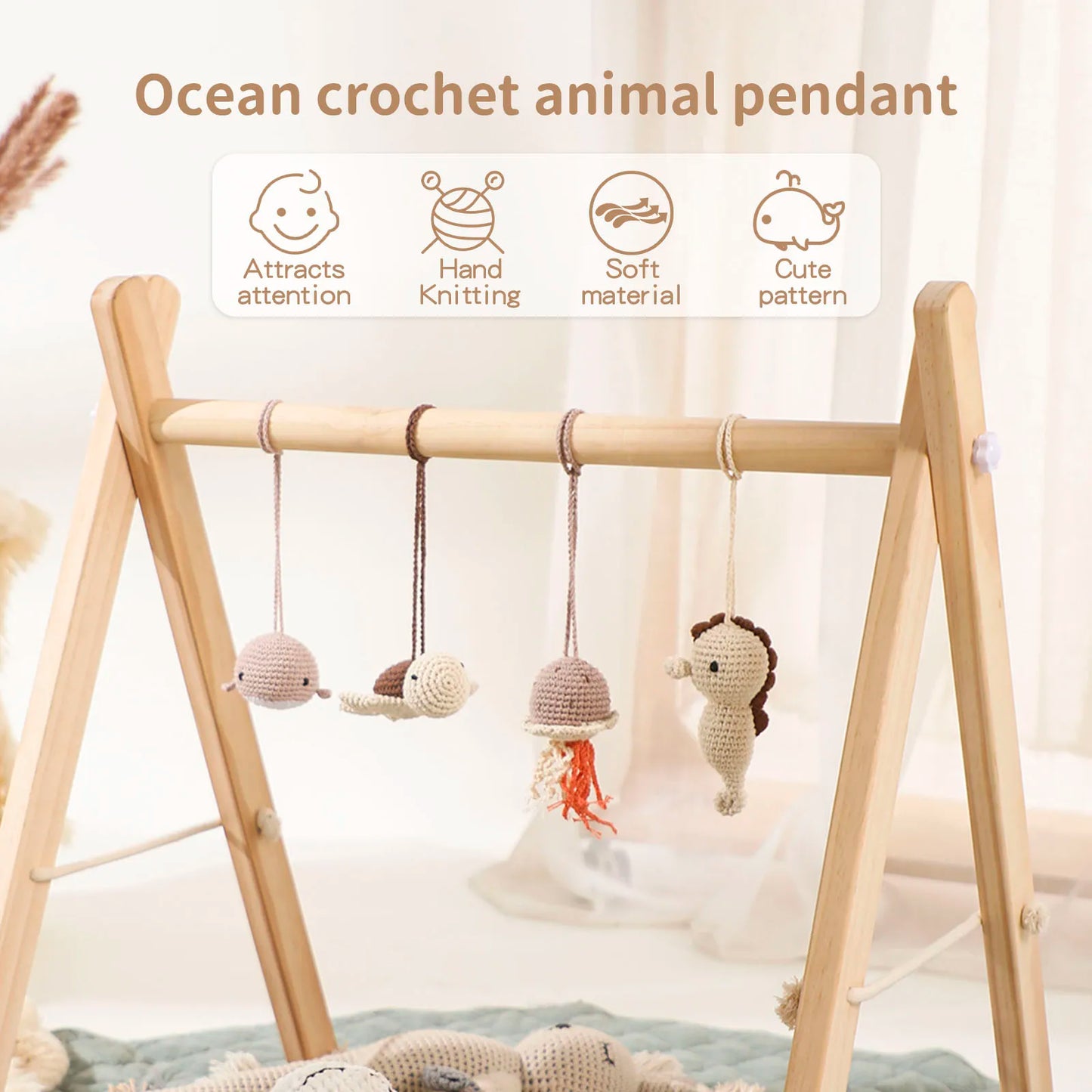 Ocean Wooden Play Gym Bunnito
