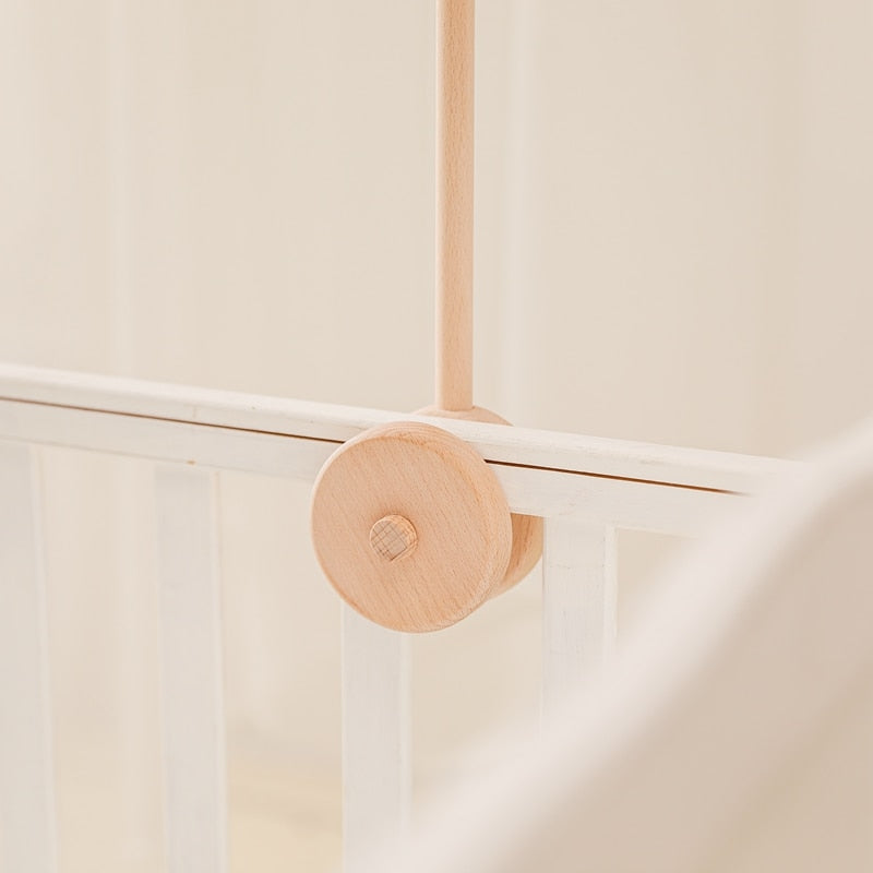 Handmade Wooden Baby Mobile Holder Bunnito
