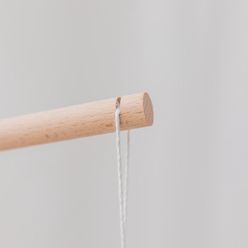 Handmade Wooden Baby Mobile Holder Bunnito