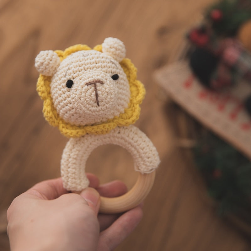 Handmade Lion Crochet Rattle Bunnito