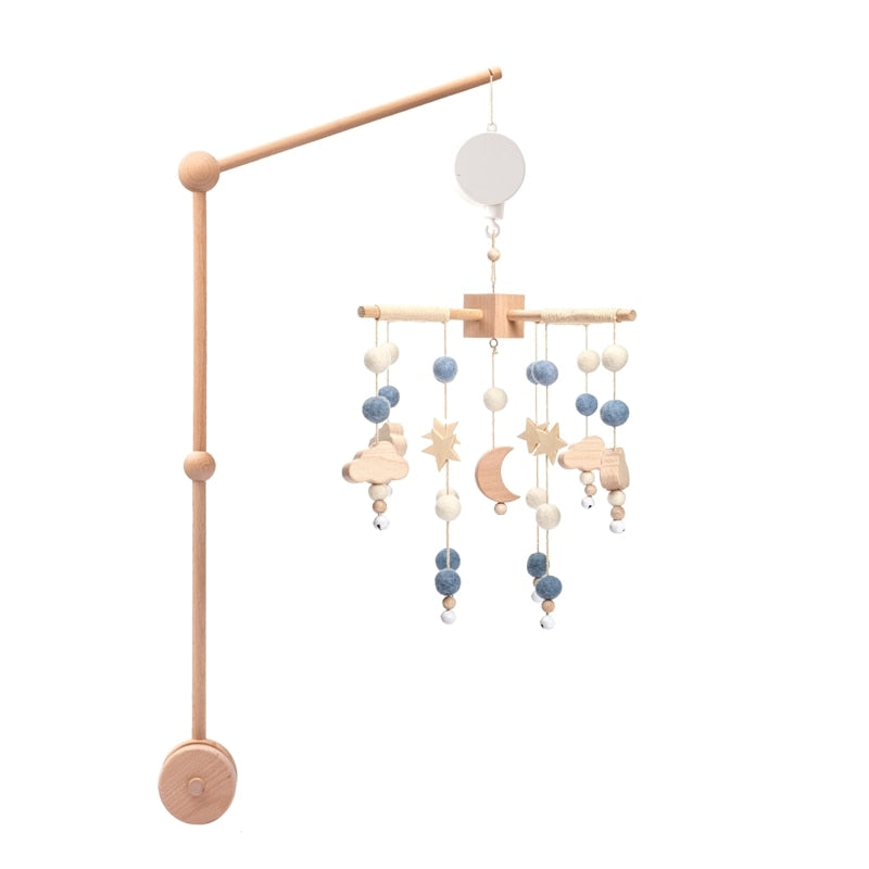 Handmade Wooden Baby Mobile Holder Bunnito