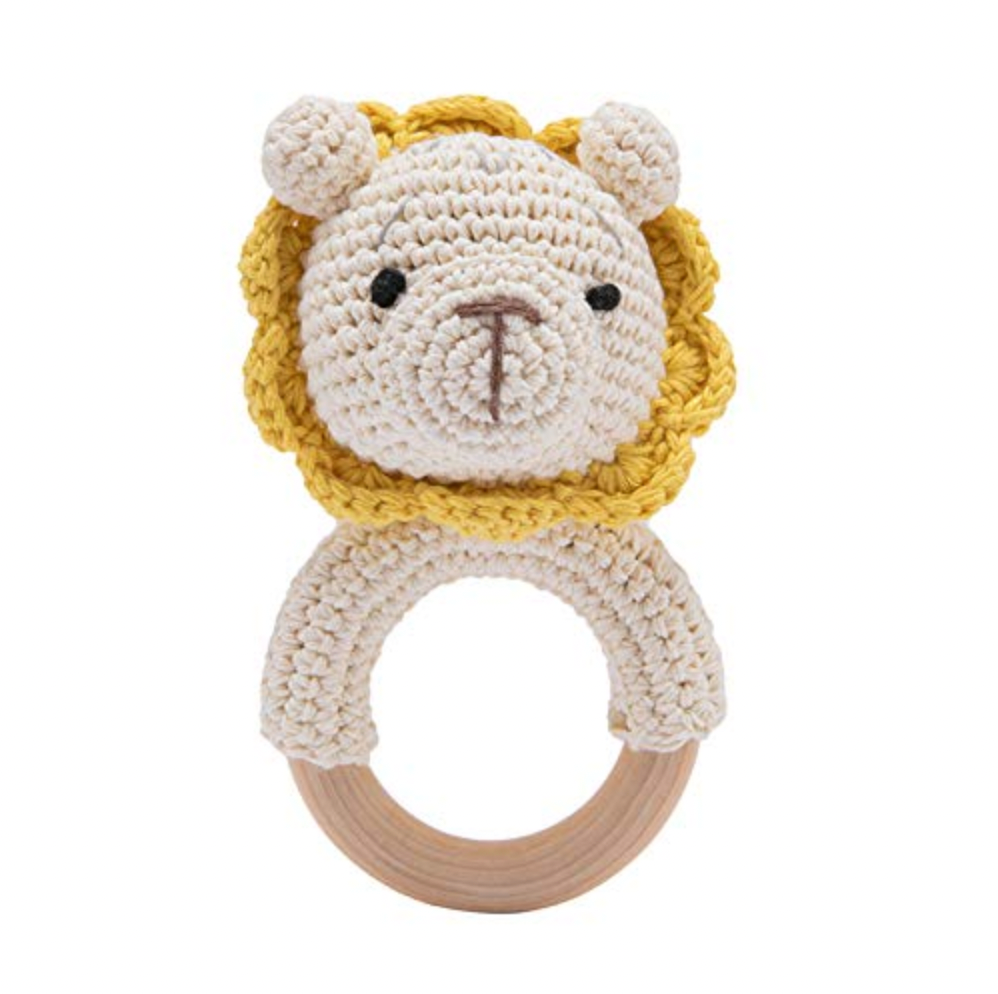 Handmade Lion Crochet Rattle Bunnito