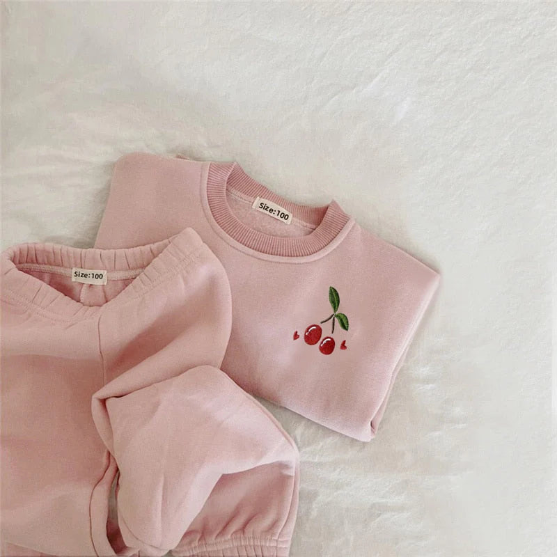 Luxe Fleece Sweatshirt and Pants - Flower Bunnito