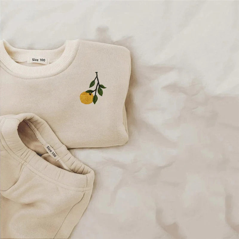 Luxe Fleece Sweatshirt and Pants - Flower Bunnito