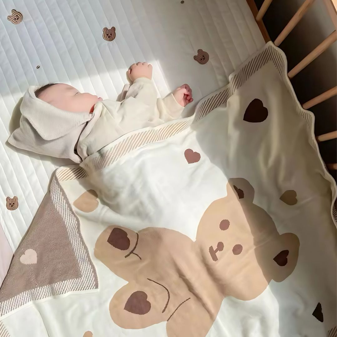Knit Bear Blanket Bunnito