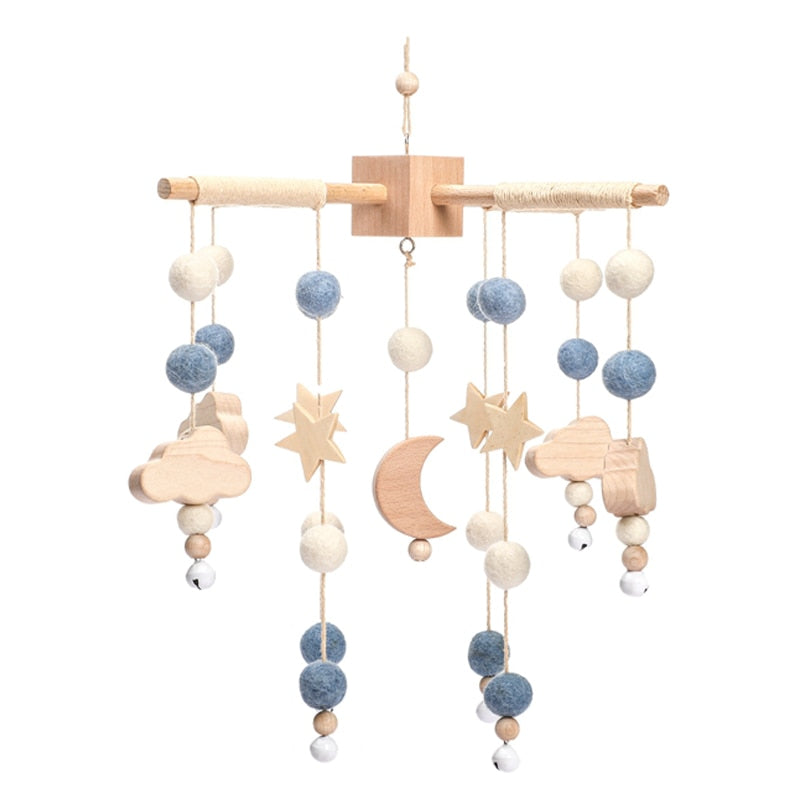 Handmade Wooden Baby Mobile Blue Sky Bunnito